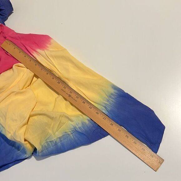 Area Ombre Off the Shoulder Vibrant Tie Dye Maxi Dress Size S NWT - Picture 13 of 13
